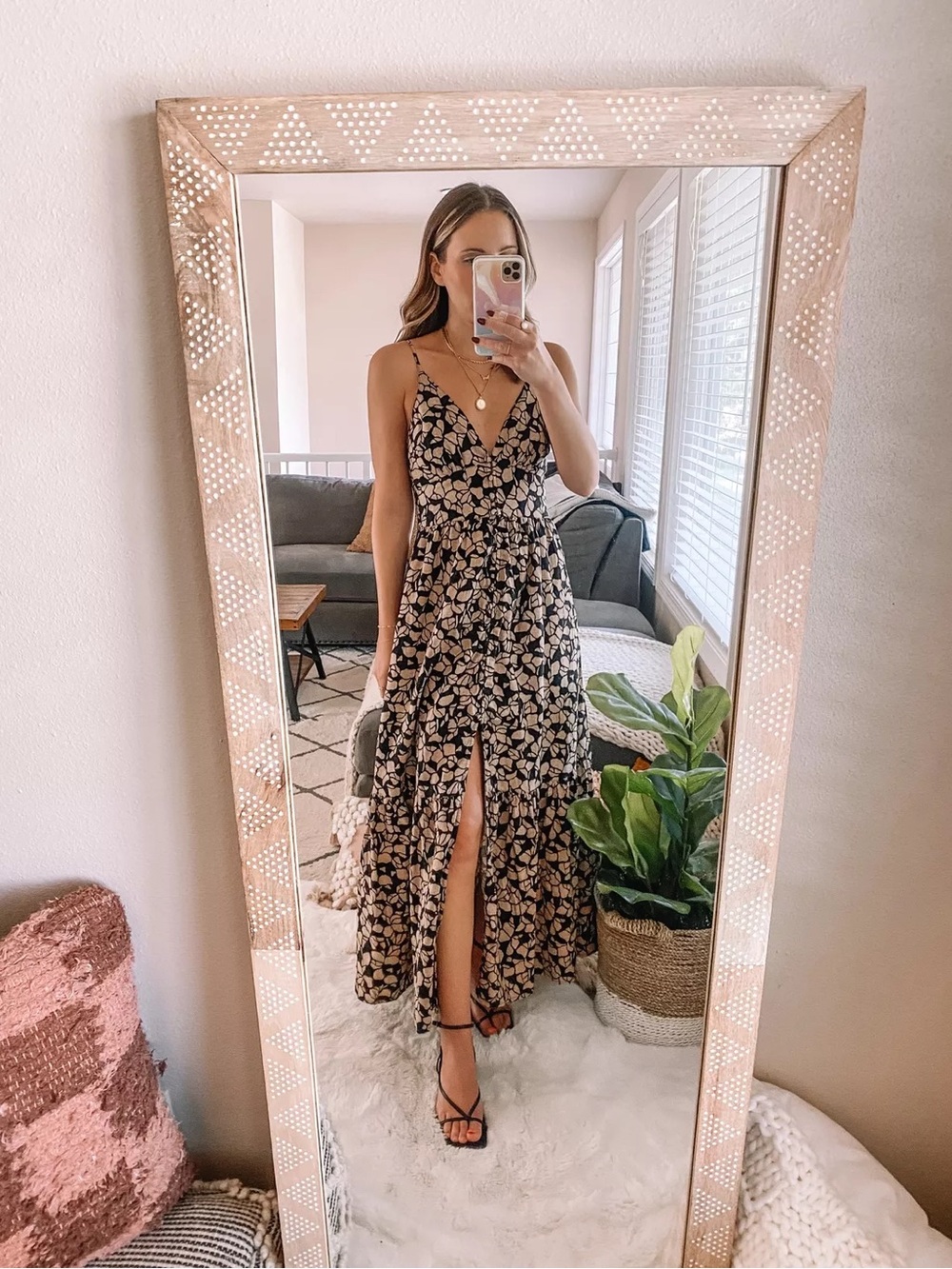 Abercrombie & Fitch Black Floral Maxi Dress